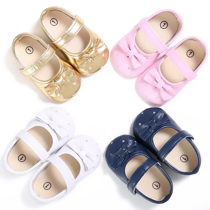 Фото Обувь принцессы для маленьких девочек мягкая обувь с бантом новорожденных