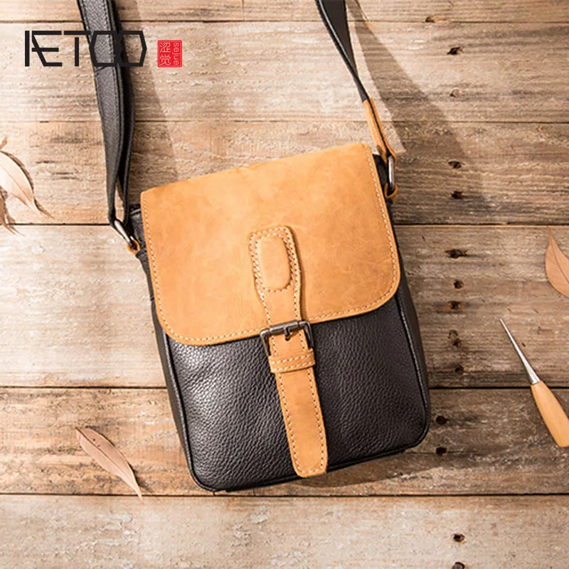 AETOO Brand NEW Genuine Leather Shoulder Bag Men Messenger Bags Zipper Design Men Commercial Briefcase CrossBody Bag
AETOO Brand NEW Genuine Leather Shoulder Bag Men Messenger Bags Zipper Design Men Commercial Briefcase CrossBody Bag
