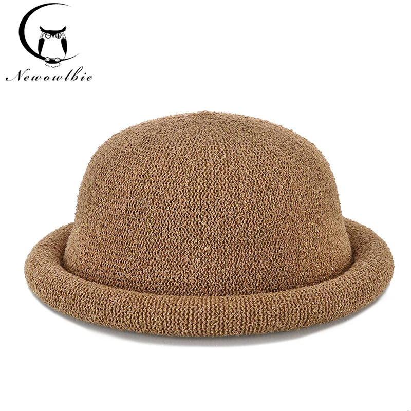 Fibonacci 2020 New Female Mushroom Brim Fedoras Cotton Linen Knit Summer Autumn Trilby Hat Dome Bowler Women Fedora Hats
Fibonacci 2020 New Female Mushroom Brim Fedoras Cotton Linen Knit Summer Autumn Trilby Hat Dome Bowler Women Fedora Hats