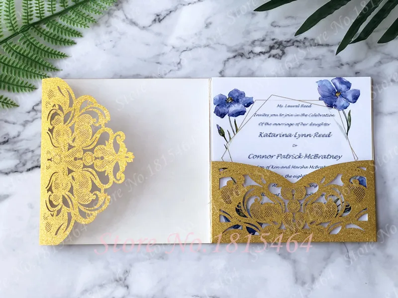 50pcs Tri-fold Design Glitter Paper Invitation Card Laser Cutting Wedding Card 2018 Mariage Greeting Event Banquet Gift Card
50pcs Tri-fold Design Glitter Paper Invitation Card Laser Cutting Wedding Card 2018 Mariage Greeting Event Banquet Gift Card