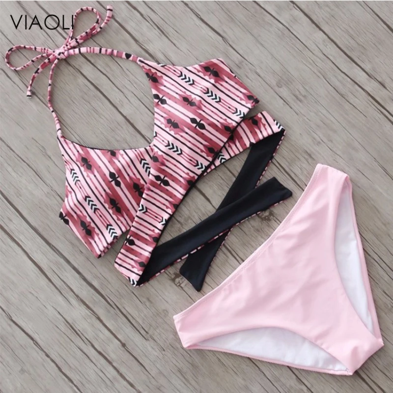VIAOLI New Sexy Bikinis Women Swimsuit Summer Low Waisted Print Bathing Suit Halter Top Push Up Bikini Set Plus Size Swimwear XL
VIAOLI New Sexy Bikinis Women Swimsuit Summer Low Waisted Print Bathing Suit Halter Top Push Up Bikini Set Plus Size Swimwear XL