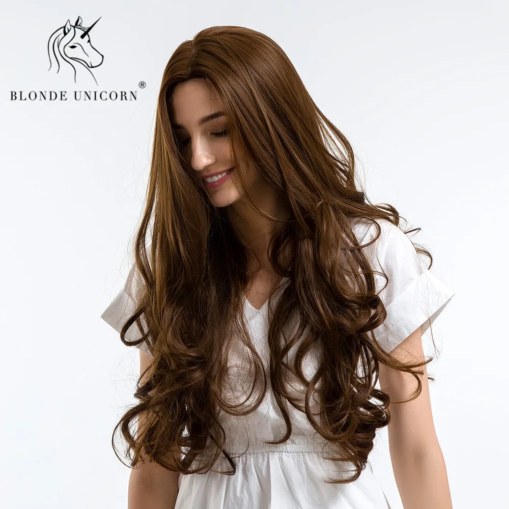 BLONDE UNICORN Synthetic 28 Inch High Density Temperature Long Wavy Wigs Brown Cosplay Black White Women Curly Hair Wigs
BLONDE UNICORN Synthetic 28 Inch High Density Temperature Long Wavy Wigs Brown Cosplay Black White Women Curly Hair Wigs