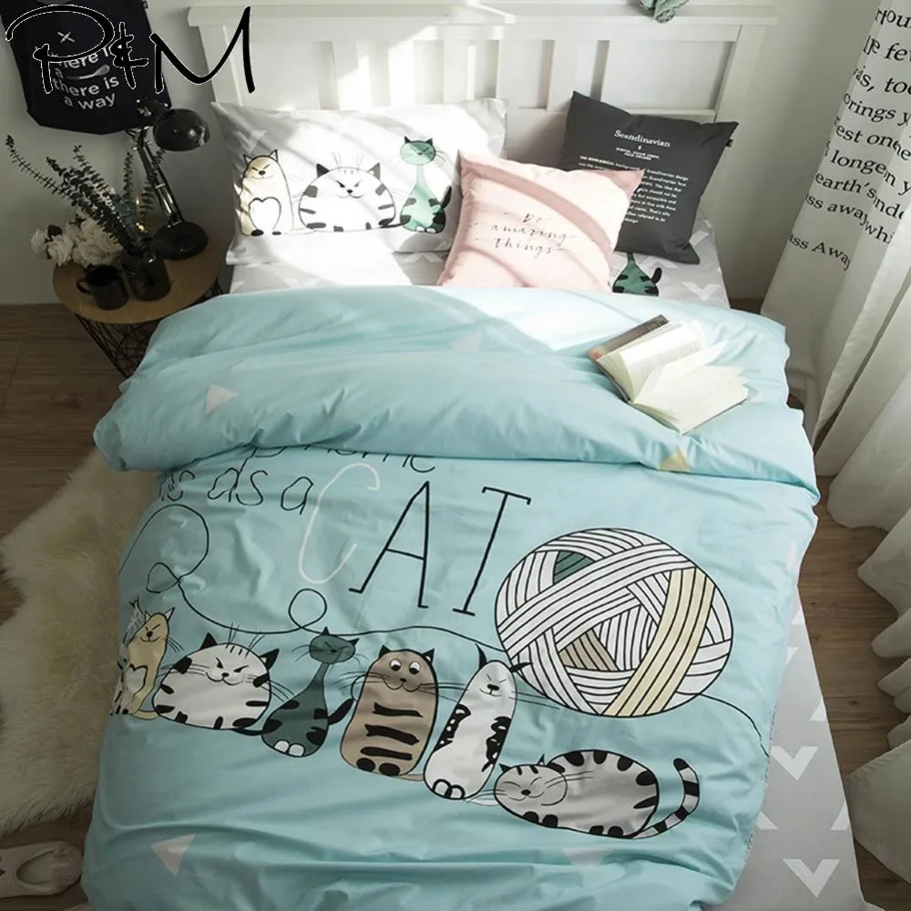 2019 Cats Family Green INS Bedlinens Twin 3pcs Set Duvet Cover Set Soft Cotton Fabric Bedding Set Flat Sheet Pillowcases
2019 Cats Family Green INS Bedlinens Twin 3pcs Set Duvet Cover Set Soft Cotton Fabric Bedding Set Flat Sheet Pillowcases
