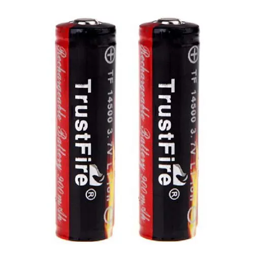 Trustfire 2pcs 14500 3.7V 900mAh Li-ion Battery with PCB Protection Board + Flashlight (Black)
Trustfire 2pcs 14500 3.7V 900mAh Li-ion Battery with PCB Protection Board + Flashlight (Black)