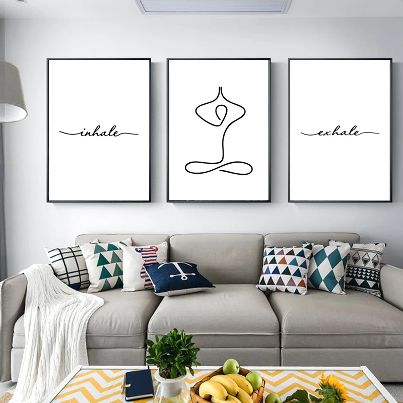 Modern Canvas Painting Exhale Inhale No Pain No Gain Text and Quote Poster Yoga Wall Art Prints for Living Room Home Decor
Modern Canvas Painting Exhale Inhale No Pain No Gain Text and Quote Poster Yoga Wall Art Prints for Living Room Home Decor