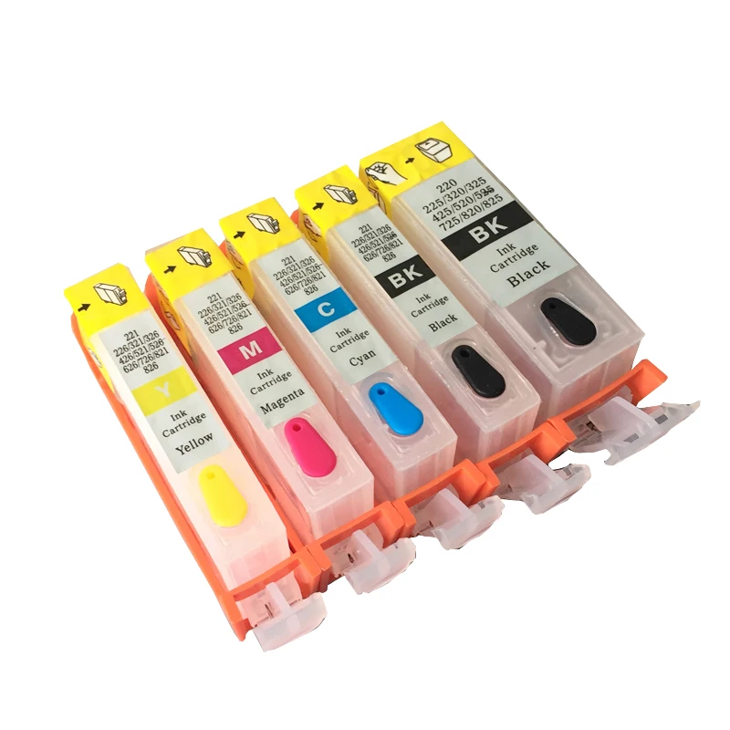 5pcs/lot 5 colors PGI-125 CLI-126 Refillable Ink Cartridges for Canon pixma IP4810 IX6510 MG5210 MG6110 With ARC chips
5pcs/lot 5 colors PGI-125 CLI-126 Refillable Ink Cartridges for Canon pixma IP4810 IX6510 MG5210 MG6110 With ARC chips
