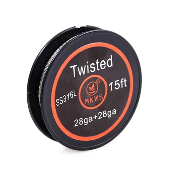 Original MKWS Twisted SS316L KA1 wire electronic cigarette core wire fit RBA RDA vape tank 15ft KA 1 SS316L heating wire coil
Original MKWS Twisted SS316L KA1 wire electronic cigarette core wire fit RBA RDA vape tank 15ft KA 1 SS316L heating wire coil