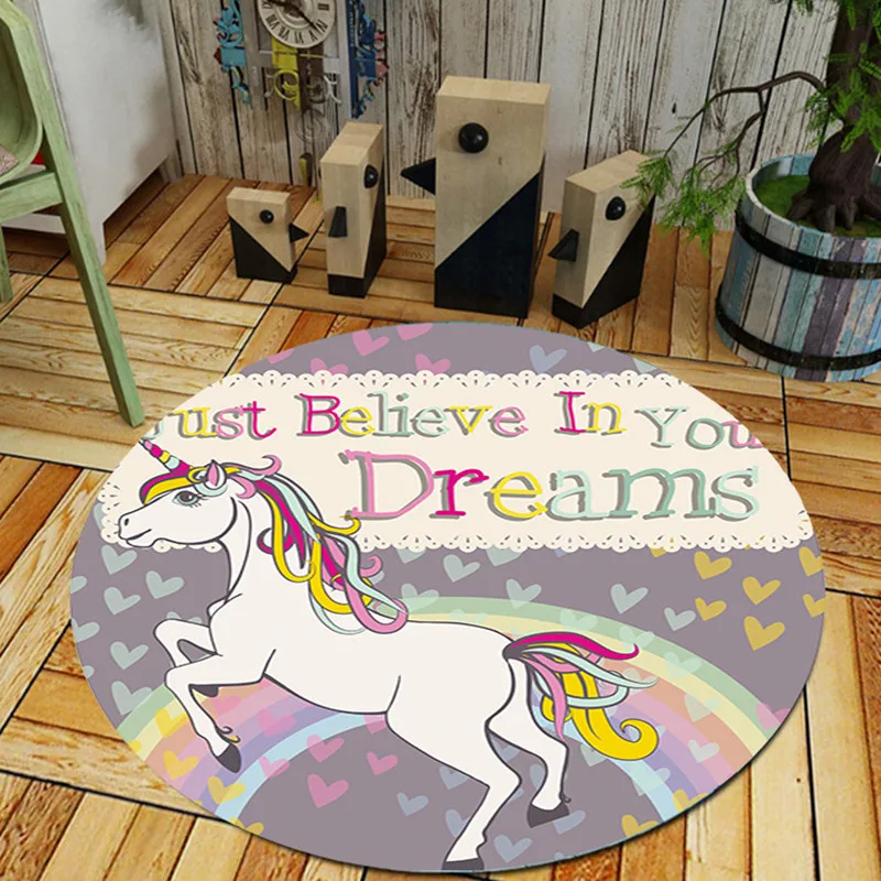 Cartoon Animals Unicorn Round Carpets For Living Room Bedroom Home Decor Tapete Child Play Game Rugs Kids Crawl Soft Mats tapis
Cartoon Animals Unicorn Round Carpets For Living Room Bedroom Home Decor Tapete Child Play Game Rugs Kids Crawl Soft Mats tapis