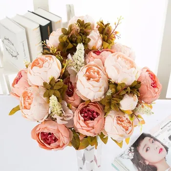 European-style covered peony high-end imitation flower artificial flower simulation plant wedding decoration Free Shipping
European-style covered peony high-end imitation flower artificial flower simulation plant wedding decoration Free Shipping