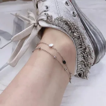 New 925 Sterling Silver Anklet Fashion Double Layer Anklet Leaf Geometric Simple Wild Trend Student Female Girl Silver Jewelry
New 925 Sterling Silver Anklet Fashion Double Layer Anklet Leaf Geometric Simple Wild Trend Student Female Girl Silver Jewelry