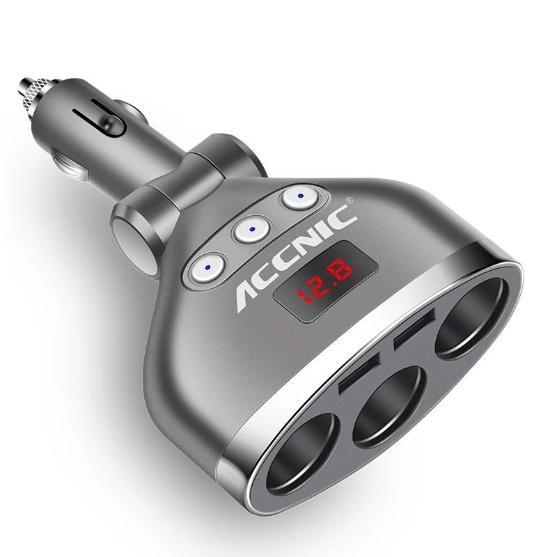 ACCNIC 3 in 1 Dual USB Car Cigarette Lighter Socket Splitter Plug 3 Cigarette Lighter Car USB Voltage Monitor For iPhone Samsung
ACCNIC 3 in 1 Dual USB Car Cigarette Lighter Socket Splitter Plug 3 Cigarette Lighter Car USB Voltage Monitor For iPhone Samsung