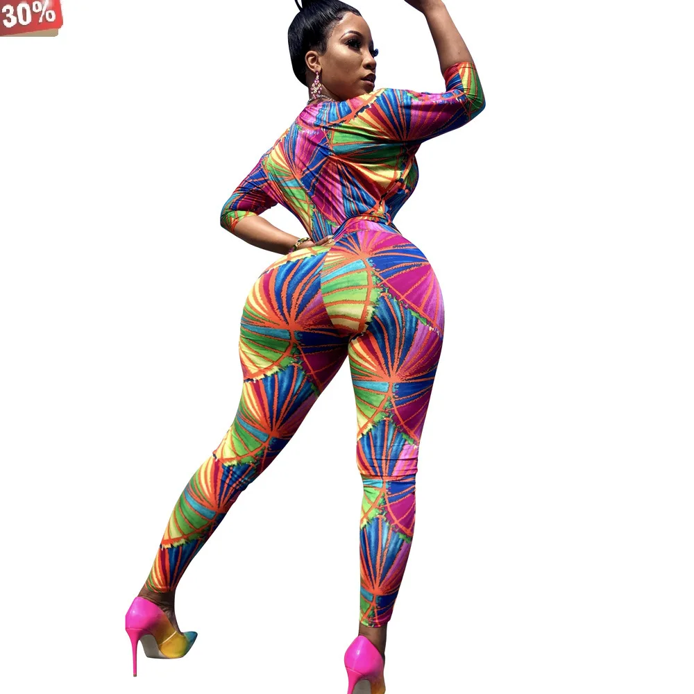Bodysuits 2019 Geometric Printed Sexy Bodycon Jumpsuit Sashes V Neck Short-Sleeve Casual Rompers Neon Women Fashion Overall
Bodysuits 2019 Geometric Printed Sexy Bodycon Jumpsuit Sashes V Neck Short-Sleeve Casual Rompers Neon Women Fashion Overall