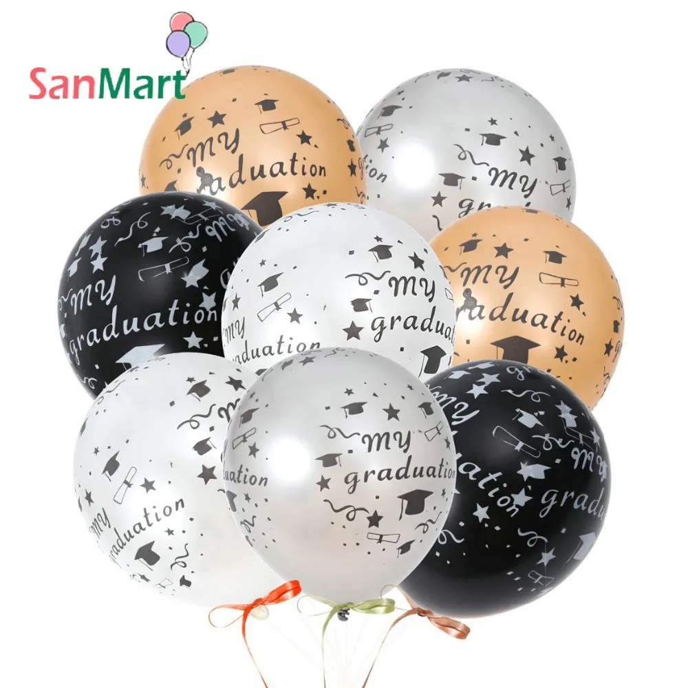 10Pcs 2019 Graduation Balloons Party Decoration 12inch Black White Gold All-Over Print Black Grad Caps-Confetti and Streamers
10Pcs 2019 Graduation Balloons Party Decoration 12inch Black White Gold All-Over Print Black Grad Caps-Confetti and Streamers