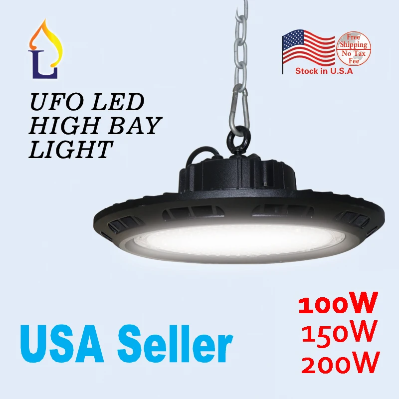 US stock 100W 150W 200W IP65 led UFO high bay light in industrial lighting outdoor LED Spotlight floodlights waterproof
US stock 100W 150W 200W IP65 led UFO high bay light in industrial lighting outdoor LED Spotlight floodlights waterproof