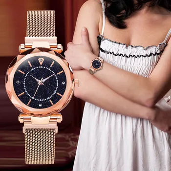 WJ-8417 Luxury Gold Watches Women 2019 New Fashion Starry Sky Wristwatches Mesh Magnetic Strap Quartz Watches Montre Femme
WJ-8417 Luxury Gold Watches Women 2019 New Fashion Starry Sky Wristwatches Mesh Magnetic Strap Quartz Watches Montre Femme