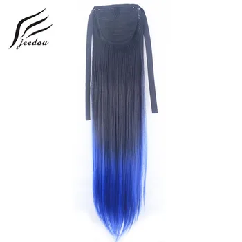 jeedou Synthetic Ponytail Straight 22" Long Hair Extension Ombre Hair Ponytails Blue Pink Gradual Color Womean False Hairpieces
jeedou Synthetic Ponytail Straight 22" Long Hair Extension Ombre Hair Ponytails Blue Pink Gradual Color Womean False Hairpieces