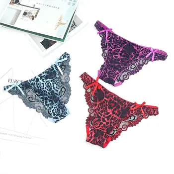 Sexy Thongs Leopard print lace Panties T-back Seamless String G-string Hollow briefs Underwear
Sexy Thongs Leopard print lace Panties T-back Seamless String G-string Hollow briefs Underwear