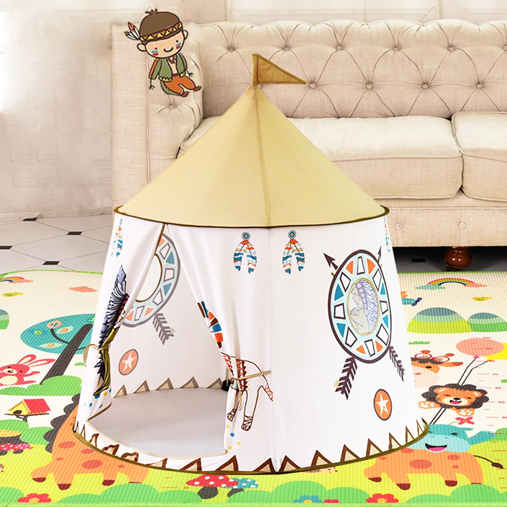 Детская палатка YARD складной Домик принцессы замок 123*116 см игрушечный домик