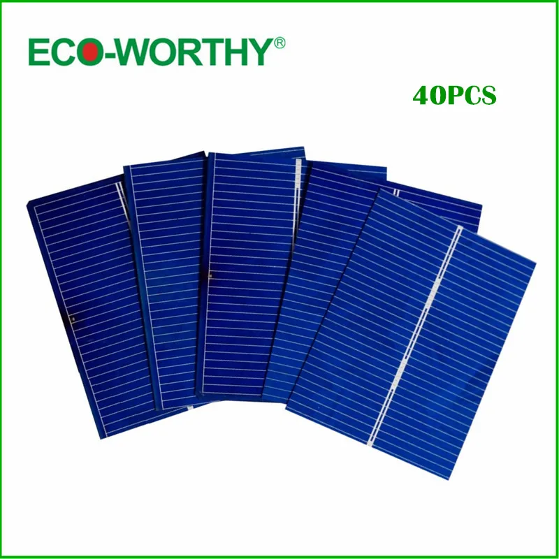 ECO-WORTHY 40pcs 52x39 Solar Photovoltaic Cells Kits DIY Solar Panel for Home Application System
ECO-WORTHY 40pcs 52x39 Solar Photovoltaic Cells Kits DIY Solar Panel for Home Application System