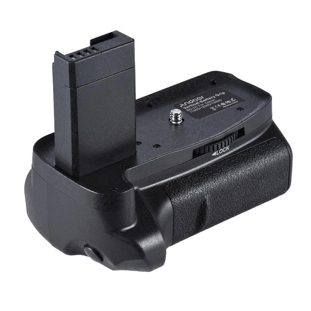 

Andoer BG-1H Vertical Battery Grip Compatible with 2 * LP-E10 Battery for Canon EOS 1100D 1200D 1300D X50 X70 DSLR Cameras