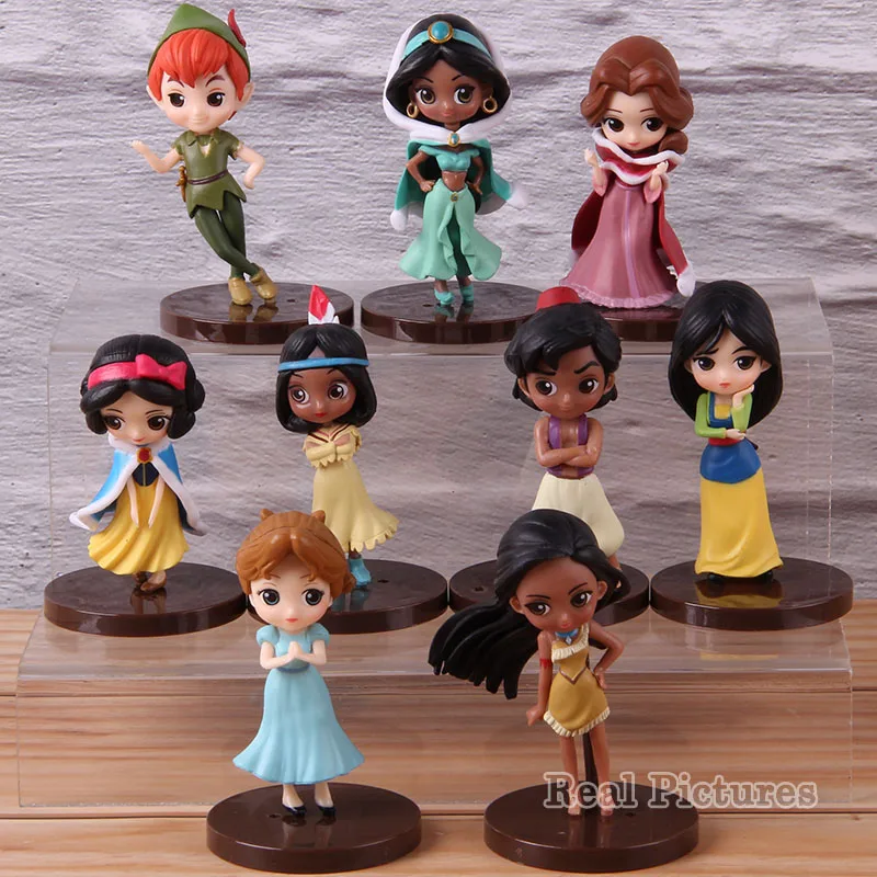 QPosket Q Posket Princess Snow White Belle Aladdin Pocahontas Tiger Lily Peter Pan Mulan Figure PVC Action Figures Toys 9pcs/set
QPosket Q Posket Princess Snow White Belle Aladdin Pocahontas Tiger Lily Peter Pan Mulan Figure PVC Action Figures Toys 9pcs/set