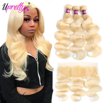 Upretty Hair Brazilian Body Wave Blonde Bundles With Frontal Closure Human Hair 3 Bundles With Closure 613 Bundles With Frontal
Upretty Hair Brazilian Body Wave Blonde Bundles With Frontal Closure Human Hair 3 Bundles With Closure 613 Bundles With Frontal