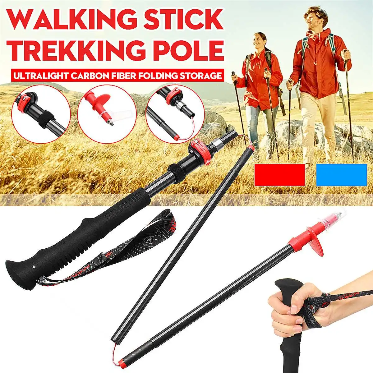 Nordic Walking Stick Quick Lock Folding Telescopic Trekking Hiking Pole Carbon Fiber Ultralight Walking Canes Hiking Accessory
Nordic Walking Stick Quick Lock Folding Telescopic Trekking Hiking Pole Carbon Fiber Ultralight Walking Canes Hiking Accessory