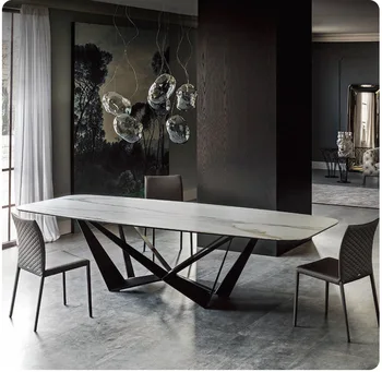 stainless steel Dining Room Set Home rectangle minimalist modern marble dining table and 6 chairs mesa de jantar muebles comedor
stainless steel Dining Room Set Home rectangle minimalist modern marble dining table and 6 chairs mesa de jantar muebles comedor