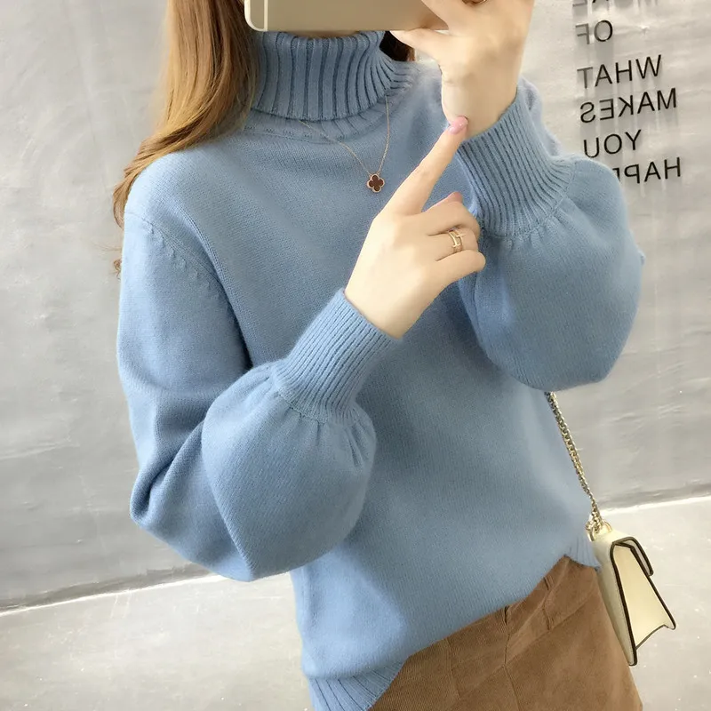 PEONFLY Turtleneck Blue Green Winter Sweater Women Knit Lantern Sleeve Sweater Female Loose Oversize Pullover Knitted Jumper
PEONFLY Turtleneck Blue Green Winter Sweater Women Knit Lantern Sleeve Sweater Female Loose Oversize Pullover Knitted Jumper