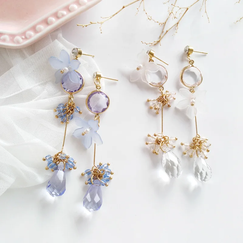 Romantic Fairy White Transparent Stone Crystal Ear Clips Earrings No Pierced Long Flower Clip on Ear Without Piercing Hole 5348E
Romantic Fairy White Transparent Stone Crystal Ear Clips Earrings No Pierced Long Flower Clip on Ear Without Piercing Hole 5348E