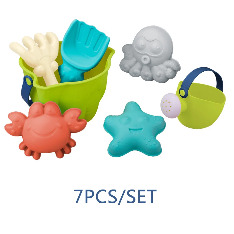 Soft Silicone Beach Sand Box Bucket Spade Shovel Rake Pool Water Table play Outdoor Fun Beach Summer Toys Water Game Kids Toy 
Soft Silicone Beach Sand Box Bucket Spade Shovel Rake Pool Water Table play Outdoor Fun Beach Summer Toys Water Game Kids Toy