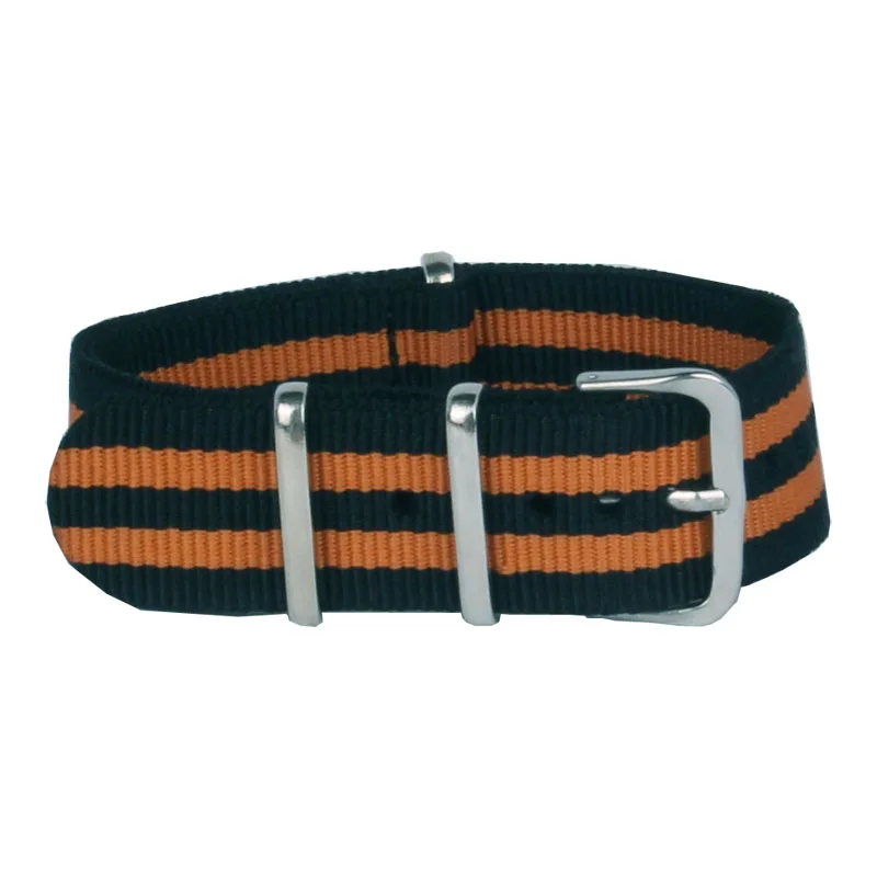 Cambo Wholesale 20 mm Stripe Black Orange Nato Woven Fiber watchband 20mm Nylon Watch Straps Wristwatch Band Buckle Cheap fabric
Cambo Wholesale 20 mm Stripe Black Orange Nato Woven Fiber watchband 20mm Nylon Watch Straps Wristwatch Band Buckle Cheap fabric