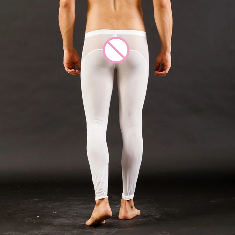 Кальсоны термоштаны мужские внутренние брюки тонкое прозрачное Сетчатое нижнее