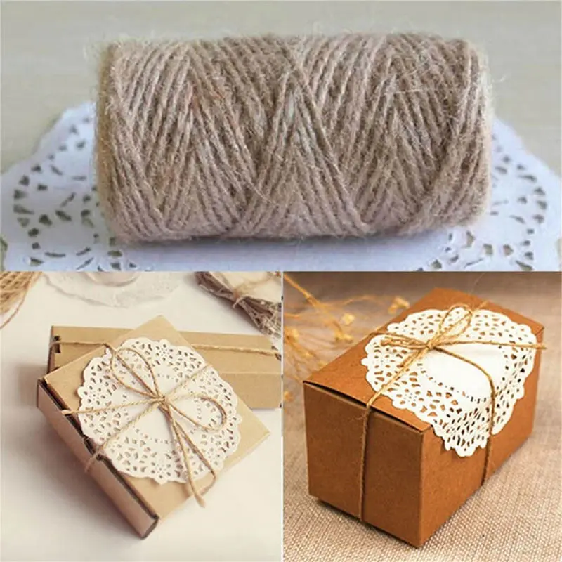 1Roll 33M Natural Burlap Hessian Jute Twine Cord Hemp Rope String Rustic Wrap Gift Packing String Wedding Decoration
1Roll 33M Natural Burlap Hessian Jute Twine Cord Hemp Rope String Rustic Wrap Gift Packing String Wedding Decoration
