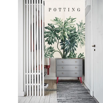 Northern Europe style cloth green plant door window curtain Japan home decoration bedroom living study room kitchen household
Northern Europe style cloth green plant door window curtain Japan home decoration bedroom living study room kitchen household
