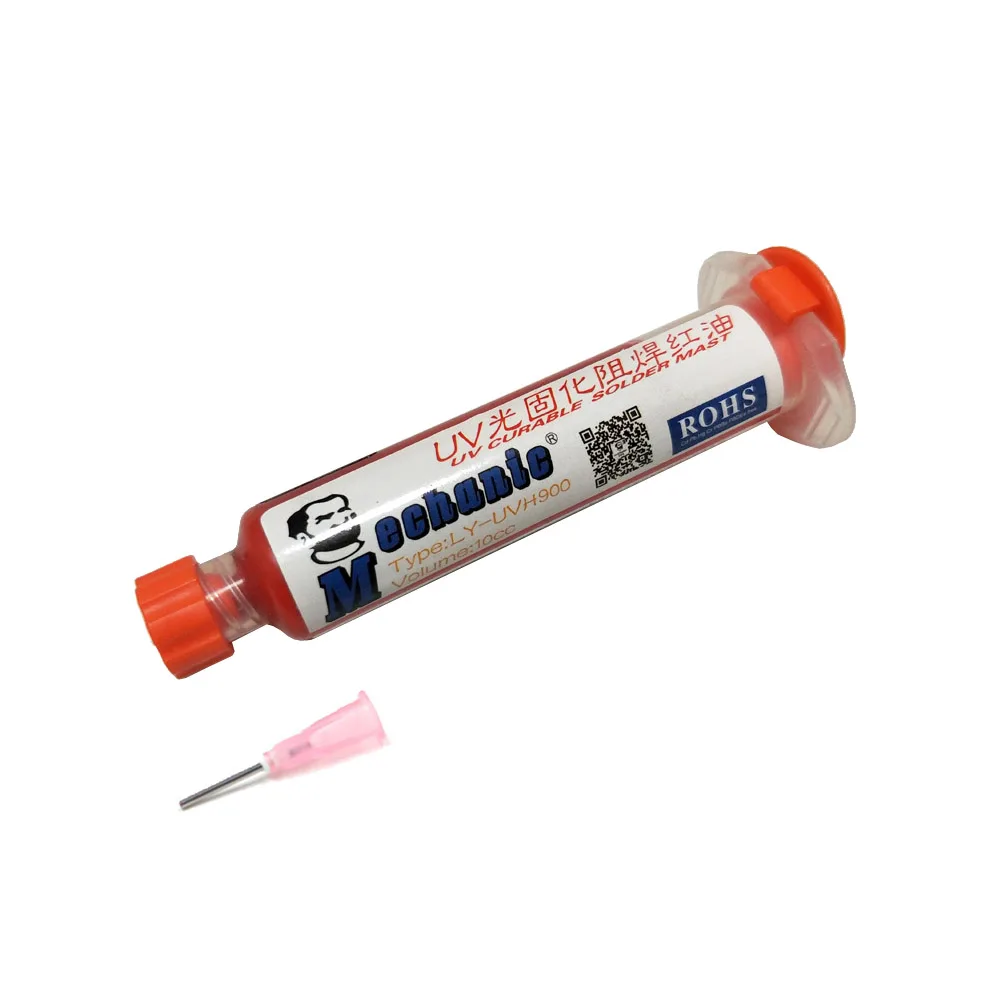 MECHANIC 10CC RED UV Solder Mask Resist Is Used Solder Paint Prevent Corrosion Arcing Soldering Paste Flux Cream Welding Oil
MECHANIC 10CC RED UV Solder Mask Resist Is Used Solder Paint Prevent Corrosion Arcing Soldering Paste Flux Cream Welding Oil