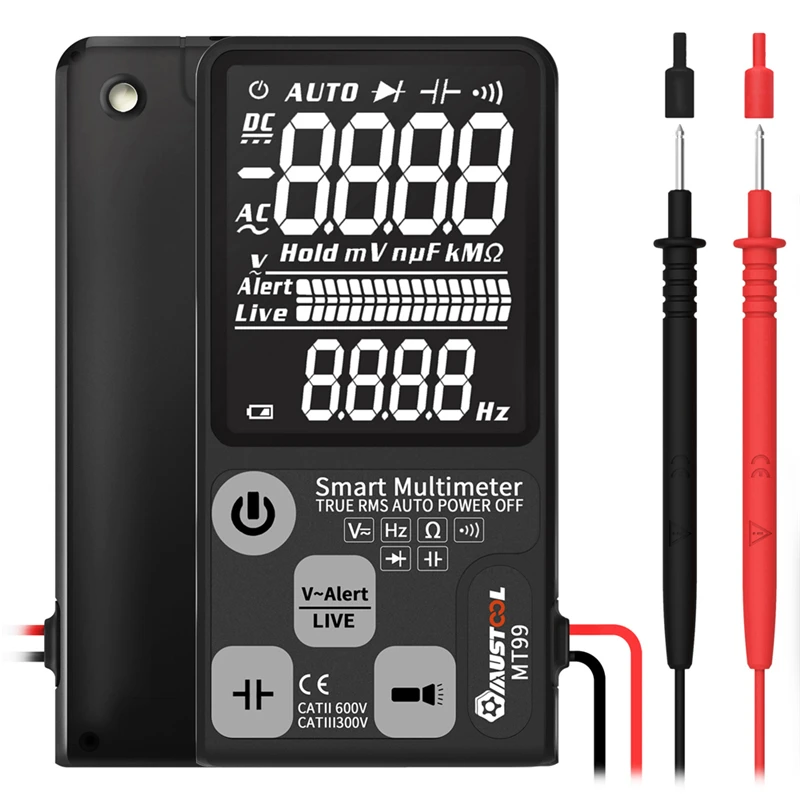 MUSTOOL Upgraded MT99 True RMS 9999 Counts Digital Multimeter Ultra-large EBTN LCD Screen 3-Line Display Fully Auto-Range DMM
MUSTOOL Upgraded MT99 True RMS 9999 Counts Digital Multimeter Ultra-large EBTN LCD Screen 3-Line Display Fully Auto-Range DMM