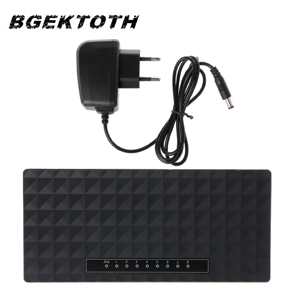 8-Port 10/100/1000Mbps Fast LAN Ethernet Network Switch HUB Desktop Mini Adapter-EU Plug-PC Friend
8-Port 10/100/1000Mbps Fast LAN Ethernet Network Switch HUB Desktop Mini Adapter-EU Plug-PC Friend