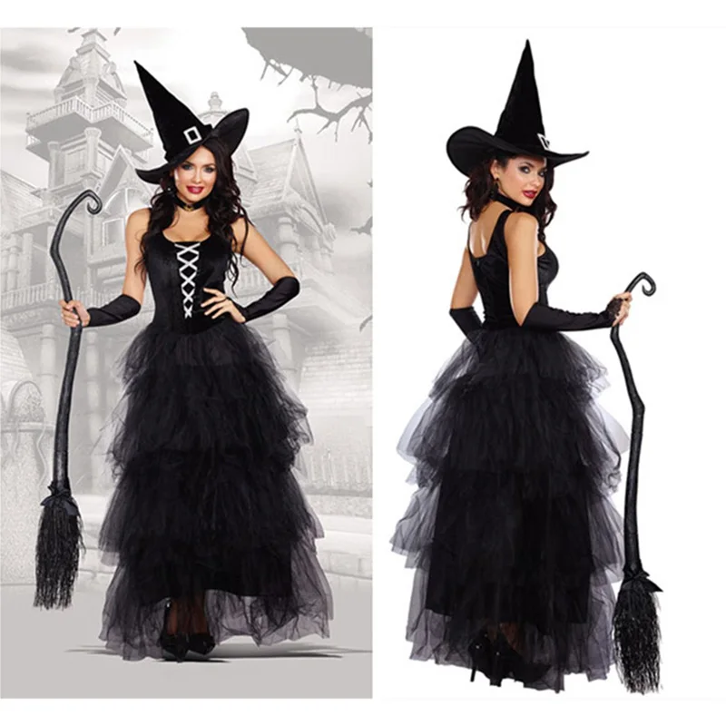 Women Sexy Witch Costumes Adult Fantasy Black Witch Dress UP Women Halloween Carnival Costume Fancy Dress
Women Sexy Witch Costumes Adult Fantasy Black Witch Dress UP Women Halloween Carnival Costume Fancy Dress