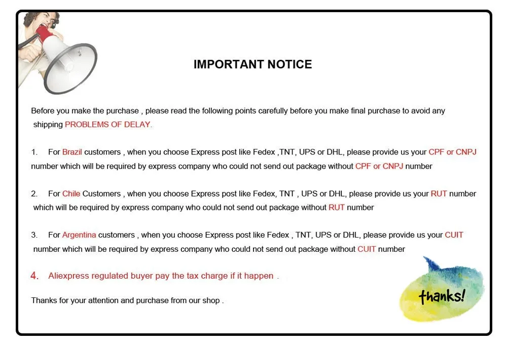importance notice