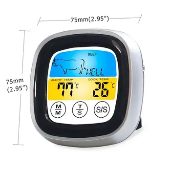 1PC Probe Food Thermometer Timer Cooking Kitchen Bbq Meat Thermo Pro Digital Thermometer for Oven Digital Lcd Display
1PC Probe Food Thermometer Timer Cooking Kitchen Bbq Meat Thermo Pro Digital Thermometer for Oven Digital Lcd Display