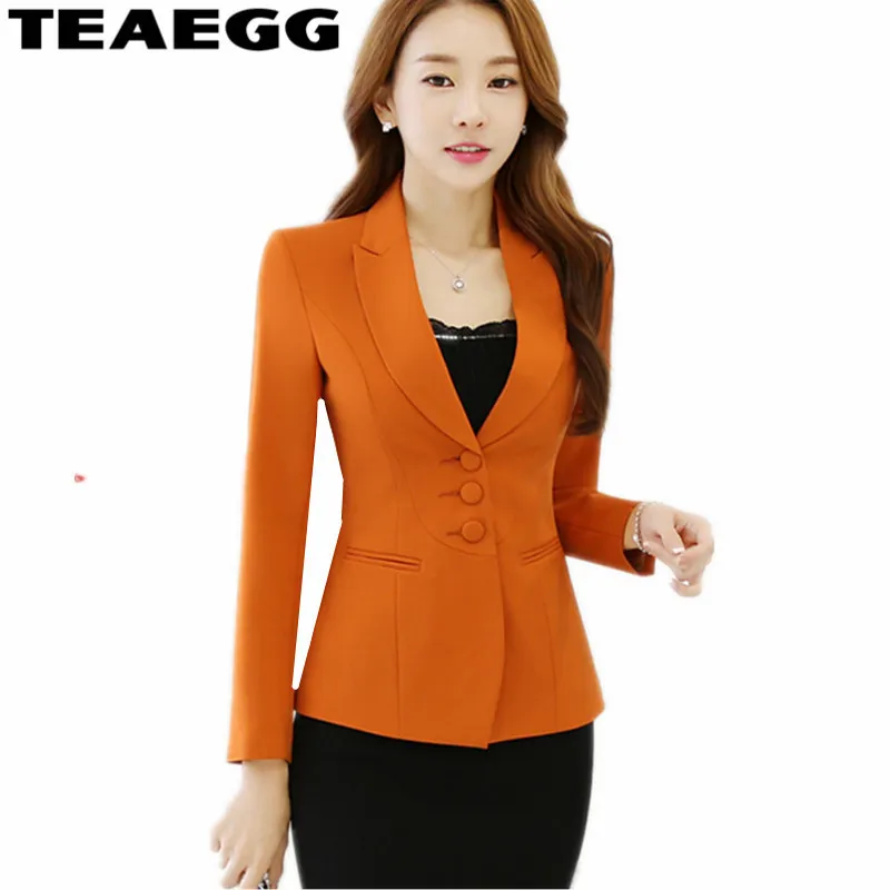 TEAEGG Long Sleeve Orange Blazer Femme Blaser Feminino 2019 Blazer Masculino Slim Women Blazers And Jackets Outwear Coat AL1246
TEAEGG Long Sleeve Orange Blazer Femme Blaser Feminino 2019 Blazer Masculino Slim Women Blazers And Jackets Outwear Coat AL1246
