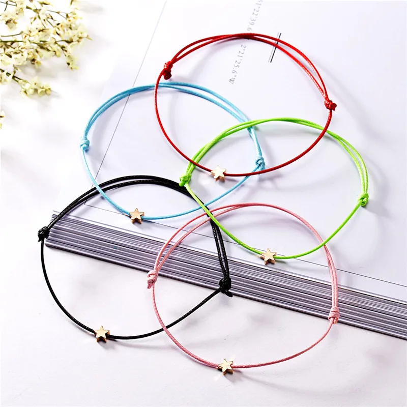 Adjustable Rope Braided Bracelet Lucky Silver Golden Star Red String Bracelet For Women Men Wish Jewelry Couple Gift
Adjustable Rope Braided Bracelet Lucky Silver Golden Star Red String Bracelet For Women Men Wish Jewelry Couple Gift
