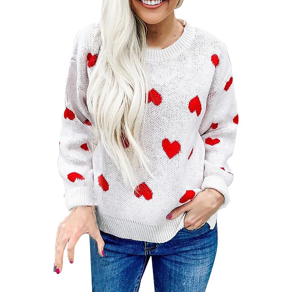 feitong Women O-Neck Sweater Long Sleeve Knitwear Heart Shape Pullover Top sweters women invierno 2019 winter clothes women
feitong Women O-Neck Sweater Long Sleeve Knitwear Heart Shape Pullover Top sweters women invierno 2019 winter clothes women
