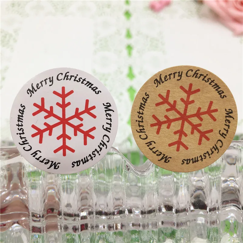 

5000Pcs/Lot Christmas Party Decoration Series Seal Packing Labels Stickers Printing Santa Claus Elk Snowflakes Paper Stickers