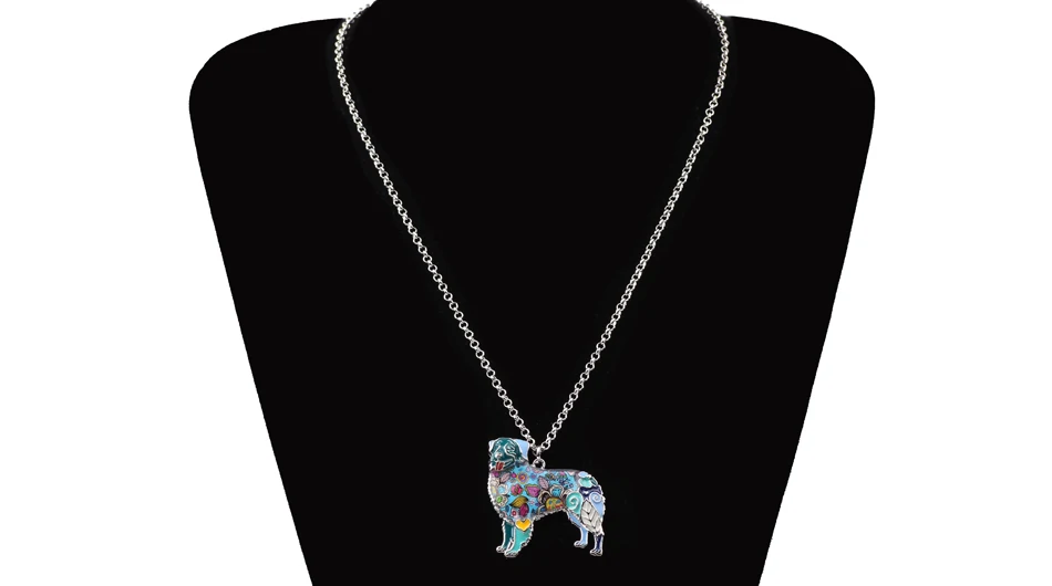 Bonsny Enamel Statement Maxi Australian Shepherd Dog Necklace Choker Pendant Chain Collar 2017 New Jewelry For Women Girl Bijoux Bonsny Enamel Statement Maxi Australian Shepherd Dog Necklace Choker Pendant Chain Collar 2017 New Jewelry For Women Girl Bijoux
