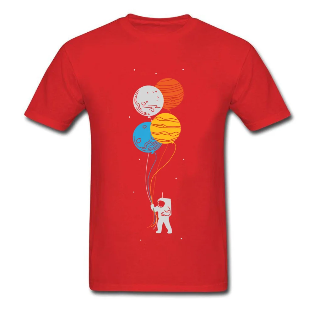 Printing celestial balloons 11989 Crewneck T-shirts Summer Tops Tees Short Sleeve for Male Dominant 100% Cotton Cool T Shirts celestial balloons 11989 red