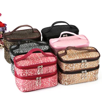 Fashion Double Layer Letters Cosmetic Bag Makeup Tool Storage Bag Multifunctional Storage Package Free Shipping AB@W
Fashion Double Layer Letters Cosmetic Bag Makeup Tool Storage Bag Multifunctional Storage Package Free Shipping AB@W