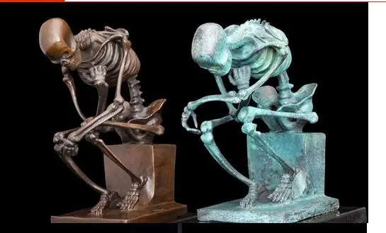 Classical bronze sculpture Thinker skeleton statues figurine modern abstract collection home decoration bronze factory outlets
Classical bronze sculpture Thinker skeleton statues figurine modern abstract collection home decoration bronze factory outlets