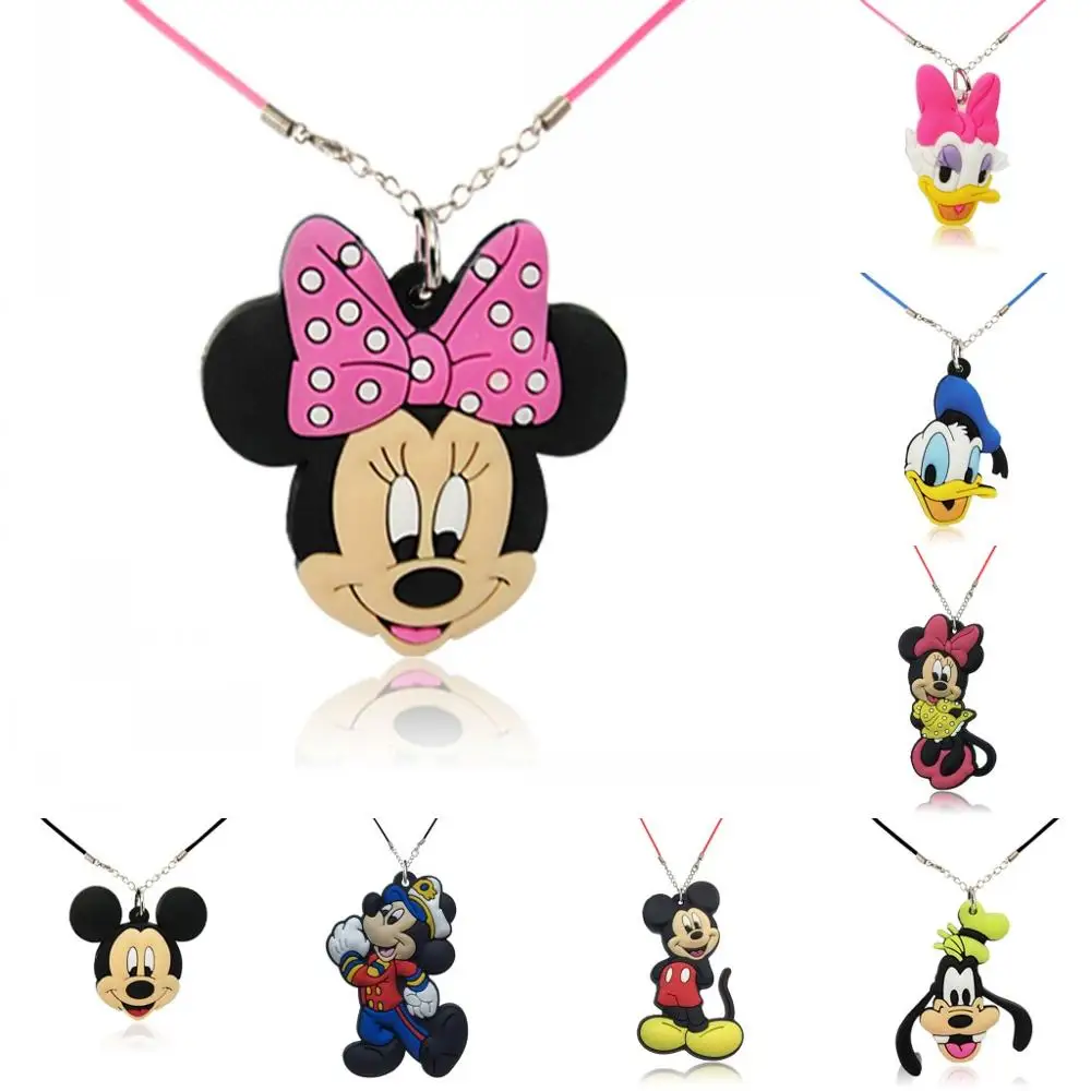 2pcs/lot Mickey Minnie Silicone Necklace PVC Pendants Fashion Jewelry Charms Cartoon Figures Decoration Small Gift For Kids
2pcs/lot Mickey Minnie Silicone Necklace PVC Pendants Fashion Jewelry Charms Cartoon Figures Decoration Small Gift For Kids